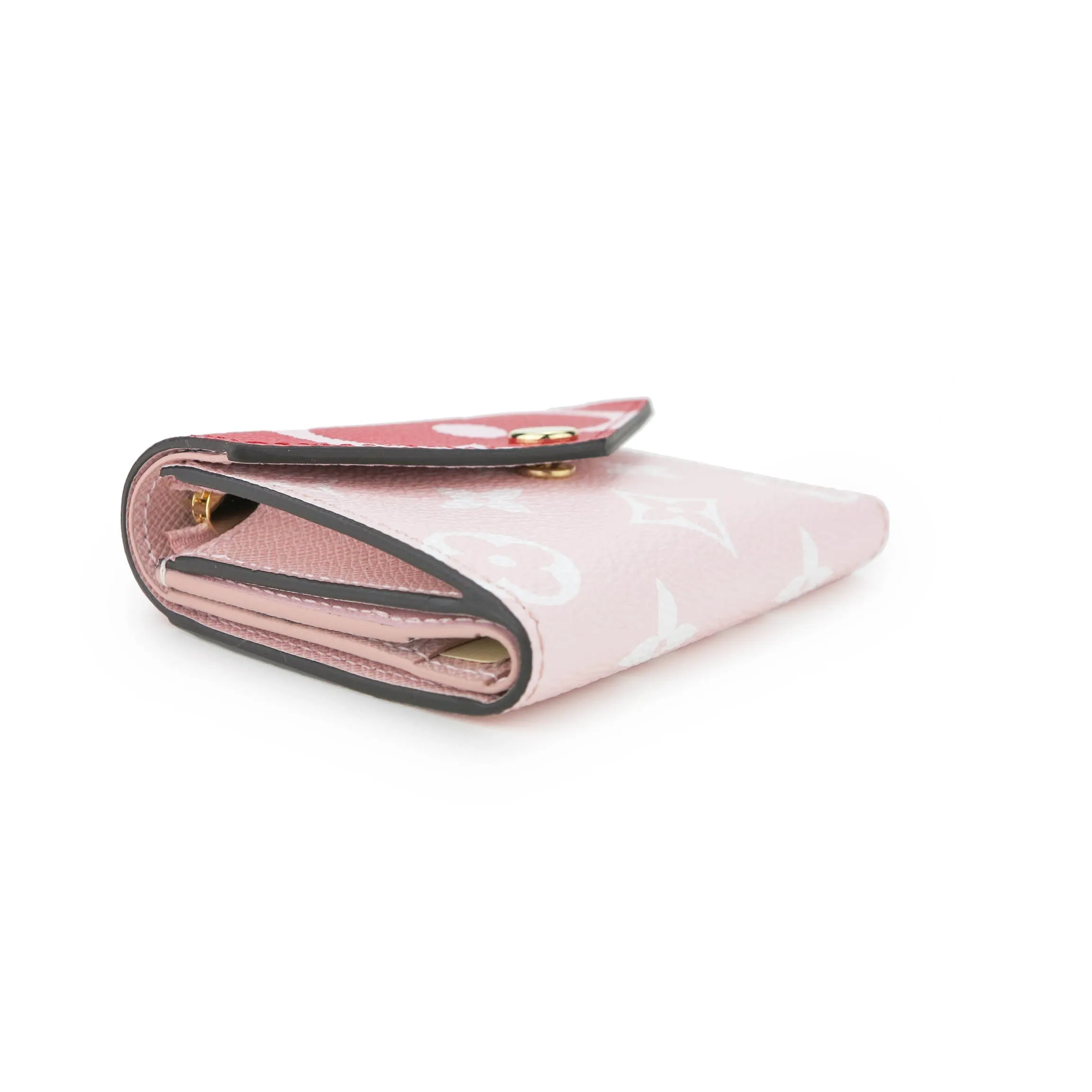 Giant Monogram Zoe Wallet in Red and Pink