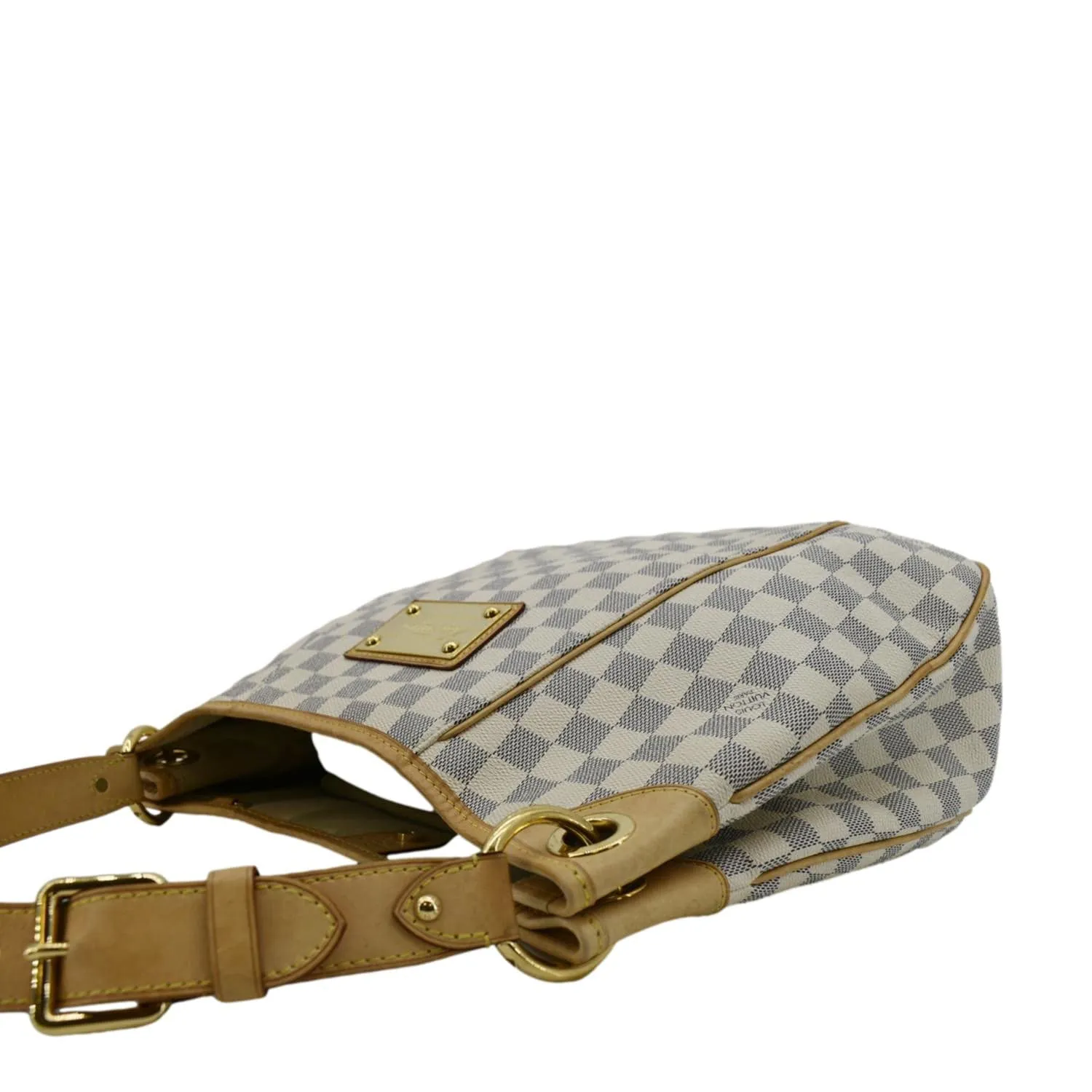 LOUIS VUITTON Galliera PM Damier Azur Hobo Bag White