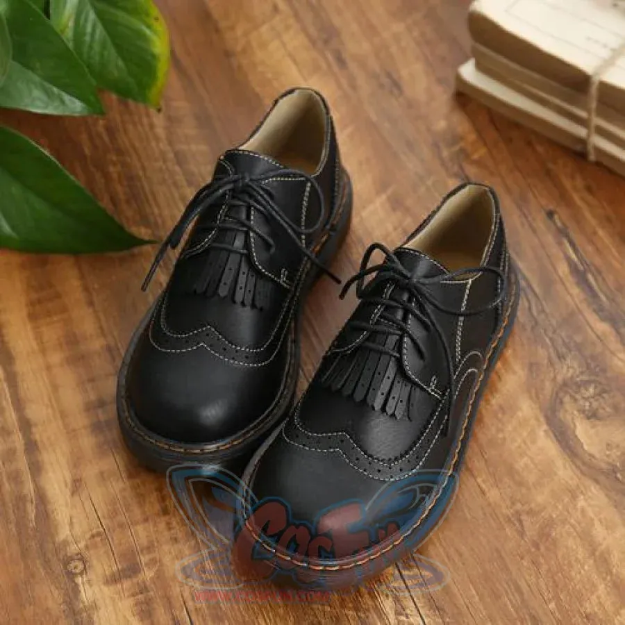 Mori Girl Retro Oxford Martin Round Shoes J40545