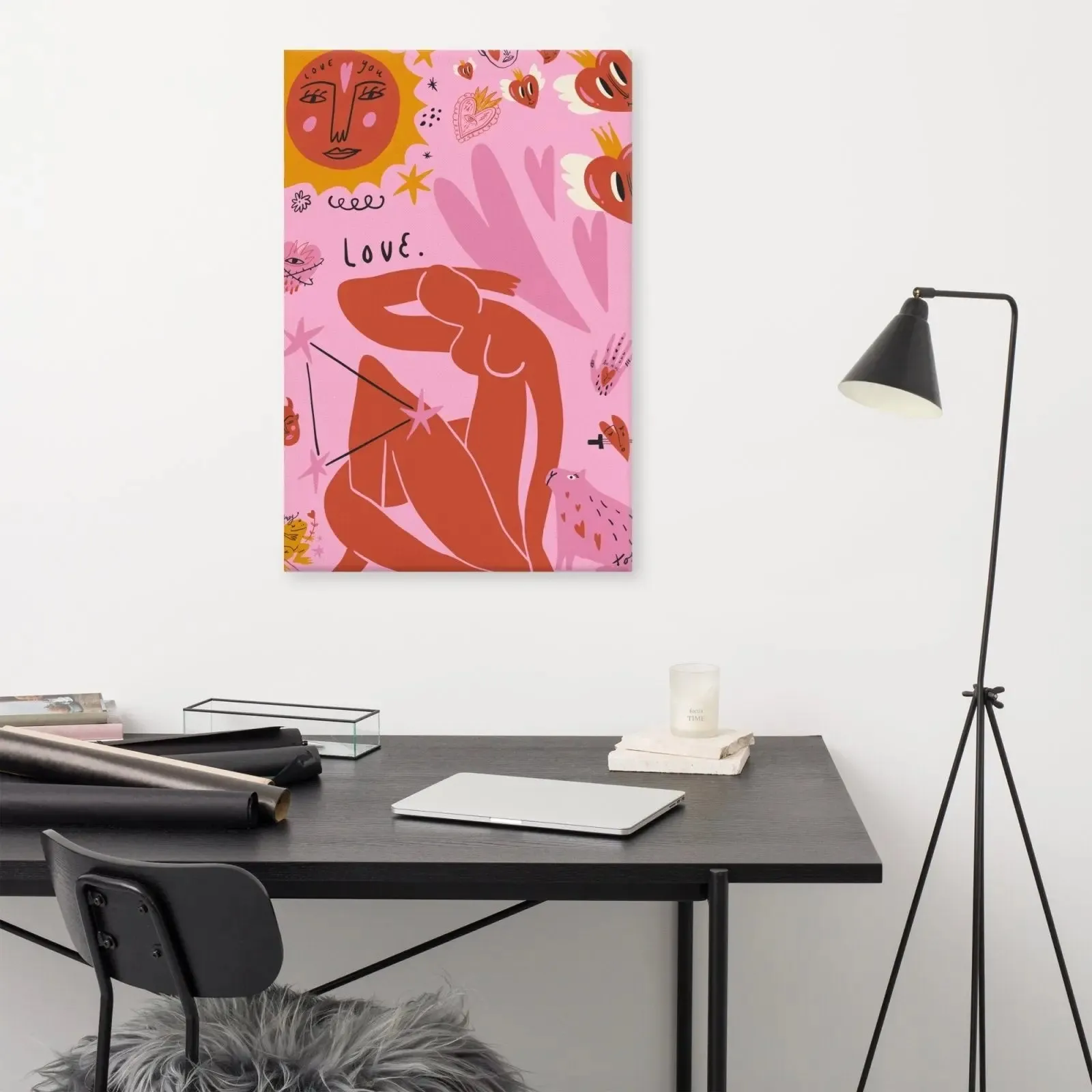 Sunset Serenade: Harsh Hearts Collection – Canvas Print No. 1